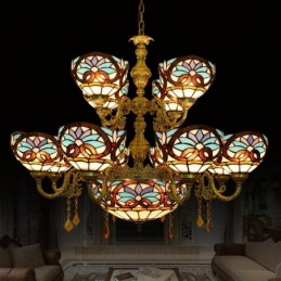 Pendellamp in Tiffany-Stijl...